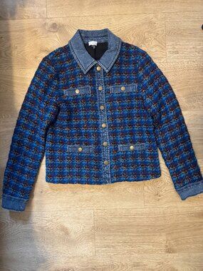 Ecru Tweed Denim Jacket